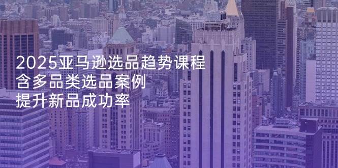 （14434期）2025亚马逊选品趋势课程，含多品类选品案例，提升新品成功率-旺仔资源库