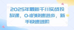 2025年最新千川实战投放课，0-1的快速进步，新手快速进阶-旺仔资源库
