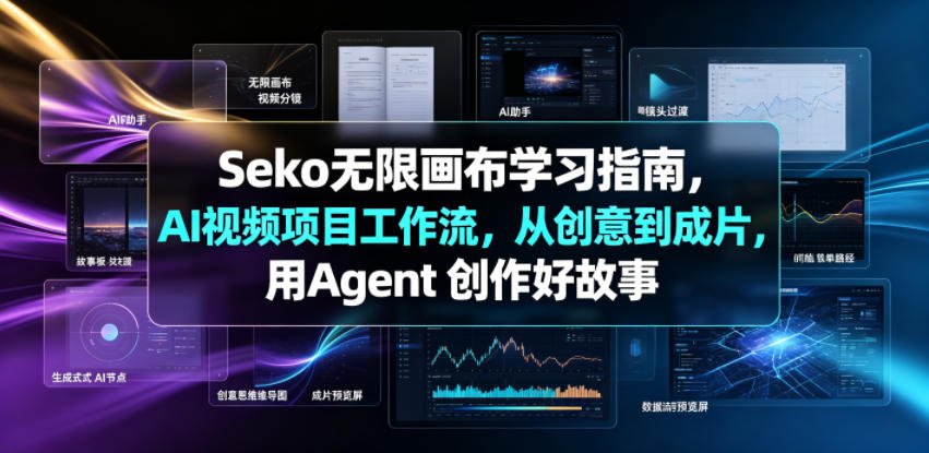 Seko无限画布学习指南,AI视频项目工作流,从创意到成片,用Agent 创作好故事-旺仔资源库