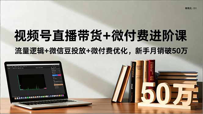 视频号直播带货+微付费进阶课：流量逻辑+微信豆投放+微付费优化，新手月销破50万-旺仔资源库