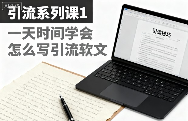 引流系列课1,一天时间学会怎么写引流软文-旺仔资源库