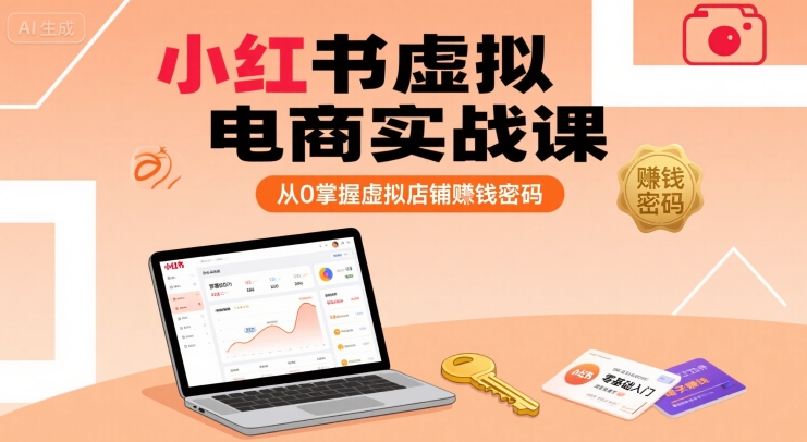 小红书虚拟电商实战课，从0掌握虚拟店铺賺钱密码-旺仔资源库