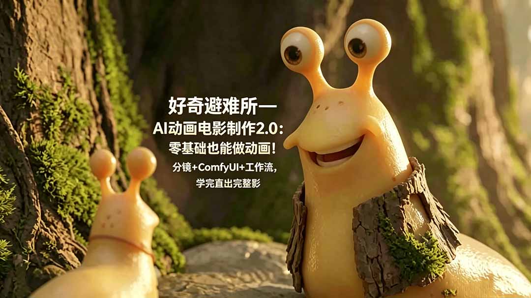 好奇避难所—AI动画电影制作2.0:零基础也能做动画!分镜+ComfyUI+工作流,学完直出完整影片-旺仔资源库