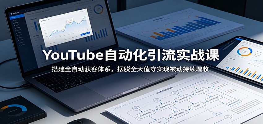 YouTube自动化引流实战课:搭建全自动获客体系,摆脱全天值守实现被动持续增收-旺仔资源库