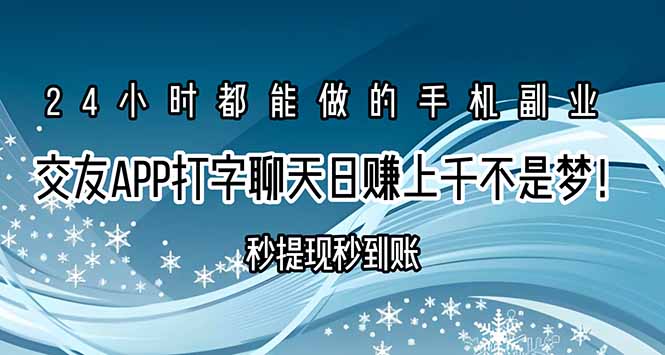 交友APP打字聊天赚钱秒提现秒到账，日赚上千不是梦！-旺仔资源库