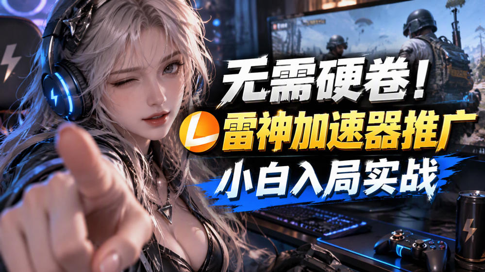 无需硬卷!雷神加速器推广,小白入局实战一天也能几十r-旺仔资源库