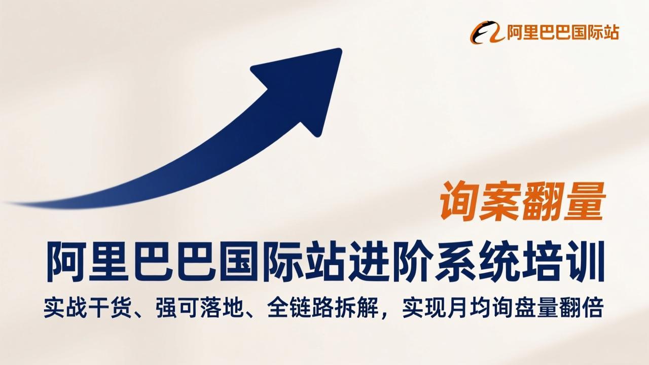 阿里巴巴国际站进阶系统培训，实战干货、强可落地、全链路拆解，实现月均询盘量翻倍-旺仔资源库