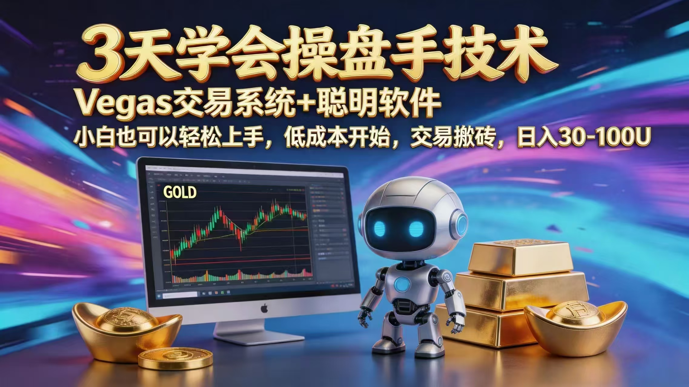 三天学会操盘手技术，vegas技术+聪明软件，小白也可以轻松上手，日入1000+-旺仔资源库