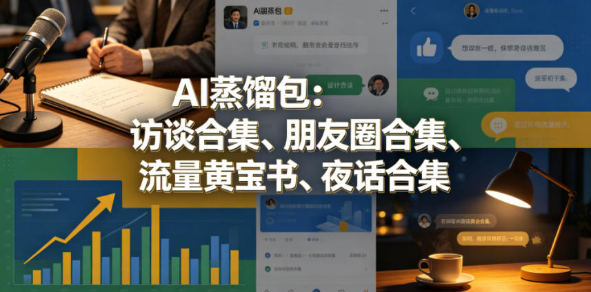 AI蒸馏包：访谈合集、朋友圈合集、流量黄宝书、夜话合集【文档】-旺仔资源库
