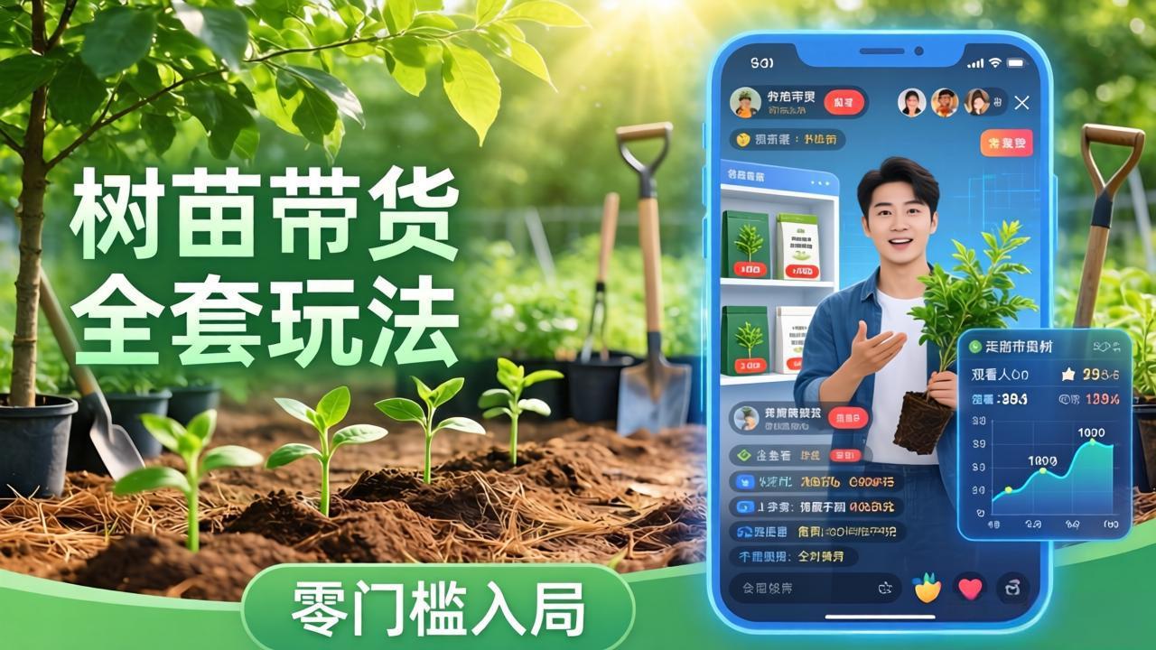 视频号AI树苗带货全套玩法：零门槛入局，掌握豆包、千问等AI工具制作树苗视频的全套流程-旺仔资源库