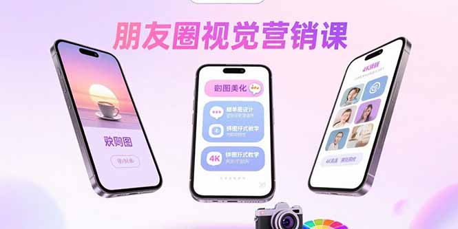 朋友圈视觉营销课：问候图美化，晒单图设计，拼图玩法教学-旺仔资源库