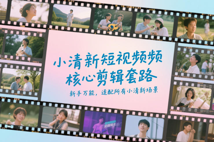 小清新短视频核心剪辑套路,新手万能,适配所有小清新场景-旺仔资源库