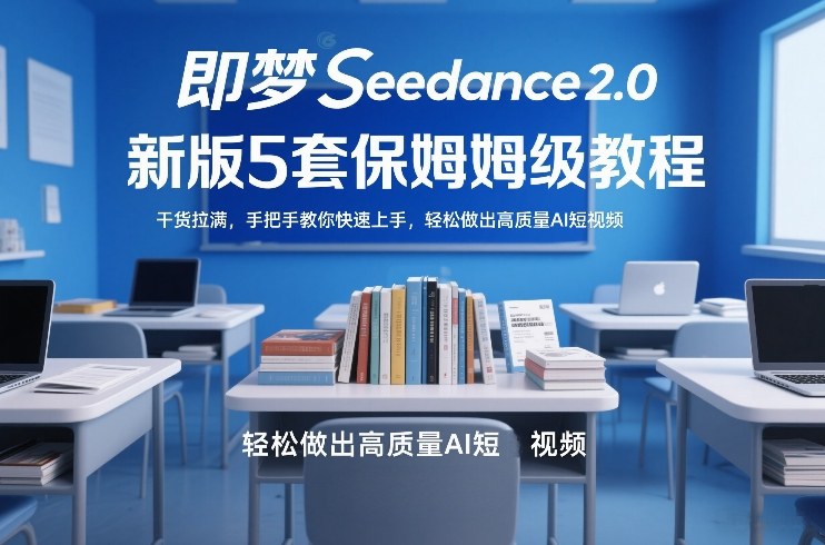 即梦Seedance2.0新版5套保姆级教程，干货拉满，手把手教你快速上手，轻松做出高质量AI短视频-旺仔资源库