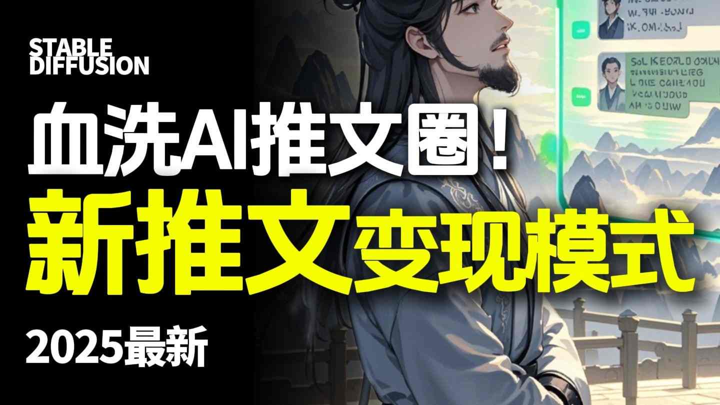 最新AI动态电影漫画小说推文，全流程实操教学，小白也能月入1W+-旺仔资源库