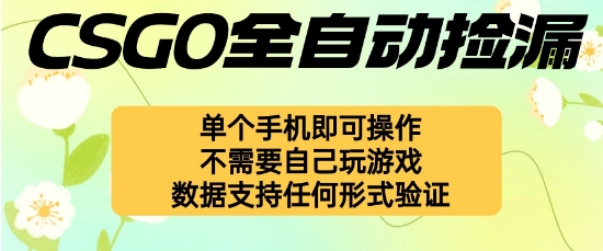 自动挂G捡漏，不用自己挂G不用玩游戏，一个手机即可操作，新手小白轻松月入1W+【揭秘】-旺仔资源库