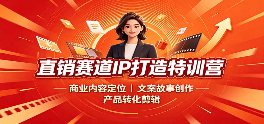 直销赛道IP打造特训营：商业内容定位，文案故事创作，产品转化剪辑-旺仔资源库
