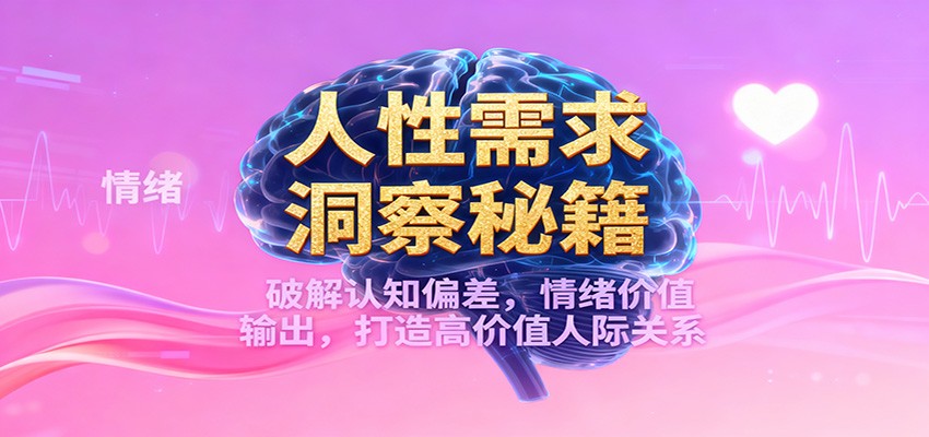人性需求洞察秘籍，破解认知偏差，情绪价值输出，打造高价值人际关系-旺仔资源库