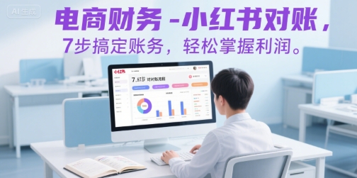 电商财务-小红书对账，7步搞定账务，轻松掌握利润-旺仔资源库