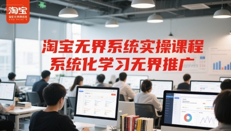 淘宝无界系统实操课程，系统化学习无界推广-旺仔资源库