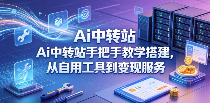Ai中转站手把手教学搭建，从自用工具到变现服务-旺仔资源库