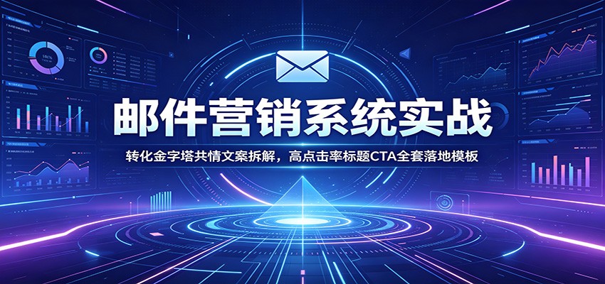 邮件营销系统实战：转化金字塔共情文案拆解，高点击率标题CTA全套落地模板-旺仔资源库