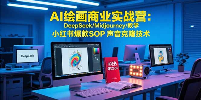 AI绘画商业实战营：DeepSeek/Midjourney/教学 小红书爆款SOP 声音克隆技术-旺仔资源库