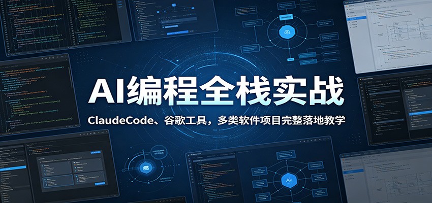 AI编程全栈实战：ClaudeCode、谷歌工具，多类软件项目完整落地教学-旺仔资源库