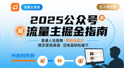公众号流量主变现项目2025，普通人也能通过这个项目日入四位数-旺仔资源库
