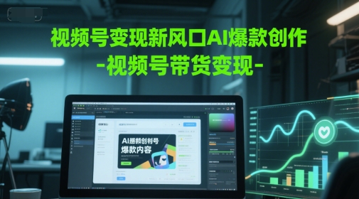 视频号变现新风口AI爆款创作-视频号带货变现-旺仔资源库