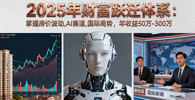 2025年财富跃迁体系：掌握房价波动,AI赛道,国际局势，年收益50万-300万-旺仔资源库
