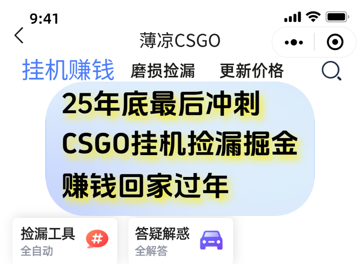 12月年底抓紧最后一个月，用CSGO游戏挂机捡漏掘金赚钱掘金，一部手机轻松日入500+-旺仔资源库