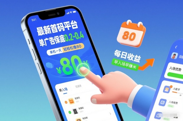 最新首码平台，单广告保底0.2-0.4，单机一天轻松撸80，早入场早賺米【揭秘】-旺仔资源库