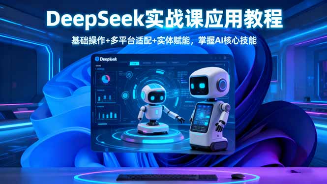 DeepSeek实战课应用教程、基础操作+多平台适配+实体赋能,掌握AI核心技能-旺仔资源库