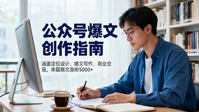 公众号爆文创作指南,涵盖定位设计+爆文写作+商业变现,单篇爆文涨粉5000+-旺仔资源库