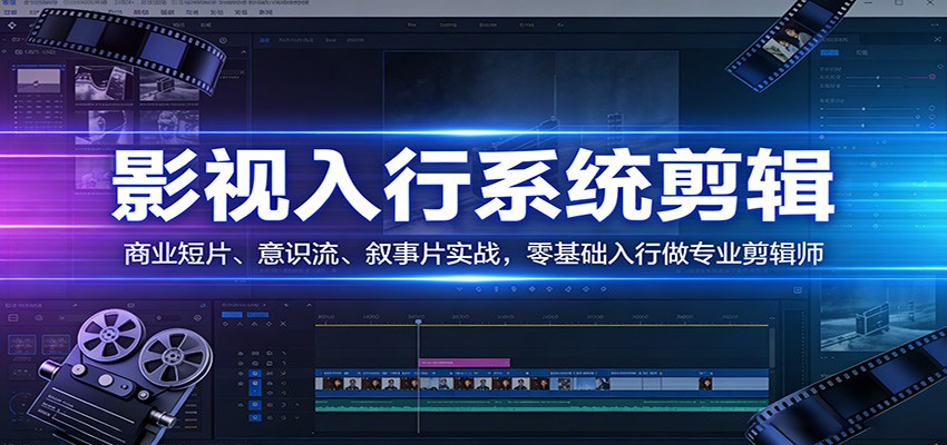影视系统剪辑，商业短片、意识流、叙事片实战，零基础入行做专业剪辑师-旺仔资源库