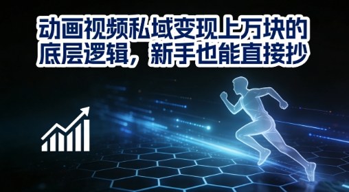 动画视频私域变现上W的底层逻辑，新手也能直接抄-旺仔资源库