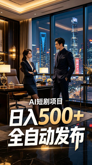 快手AI短剧自动发布,矩阵批量运营变现,轻资产副业项目,日入500+【揭秘】-旺仔资源库