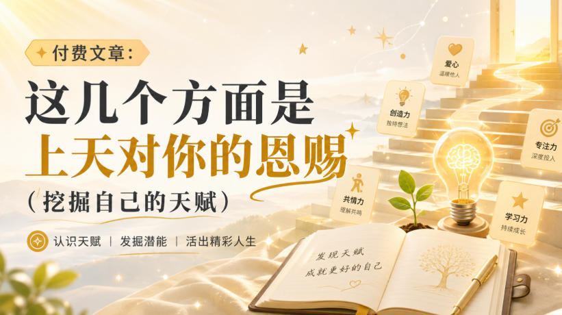 付费文章:这几个方面是上天对你的恩赐(挖掘自己的天赋)-旺仔资源库