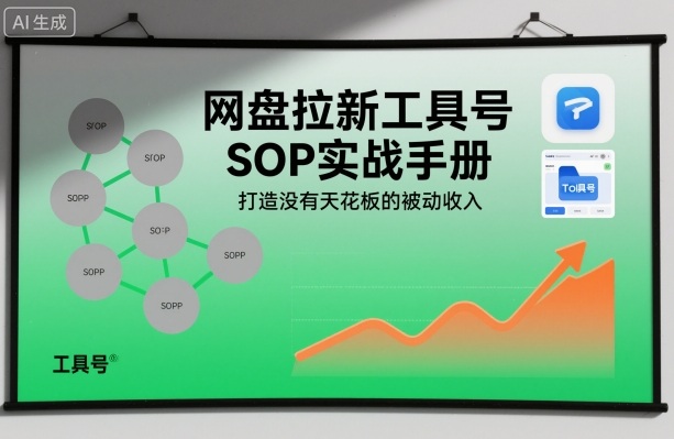 网盘拉新工具号SOP实战手册，打造没有天花板的被动收入-旺仔资源库