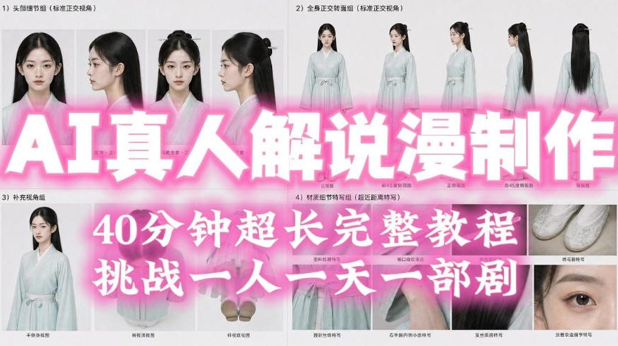 2026年AI真人解说漫剧自动批量化制作教程,40分钟超长完整,自动批量化制作,挑战一人一天一部剧!-旺仔资源库