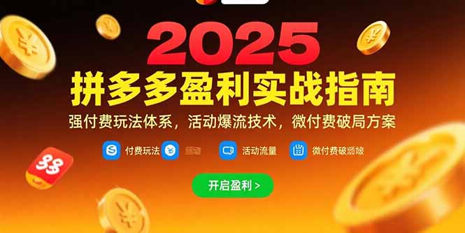 拼多多盈利实战指南，强付费玩法，活动爆流技术，微付费破局方案(更新7月-旺仔资源库