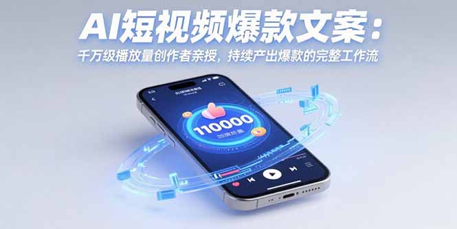 AI短视频爆款文案：千万级播放量创作者亲授，持续产出爆款的完整工作流-旺仔资源库