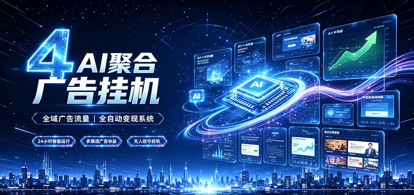 全域广告流量聚合,AI无人挂机稳赚佣金,打造长期稳定被动收入副业-旺仔资源库
