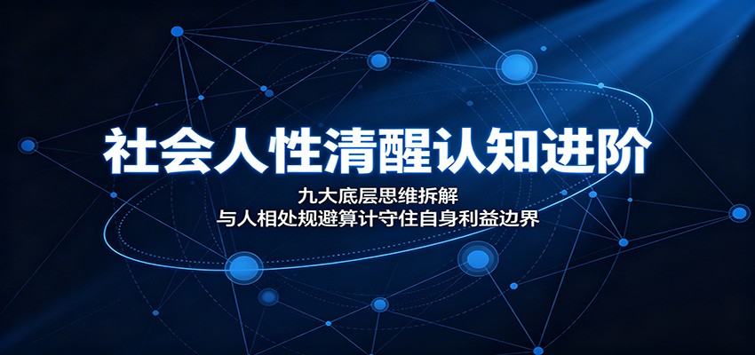 社会人性清醒认知进阶:九大底层思维拆解,与人相处规避算计守住自身利益边界-旺仔资源库