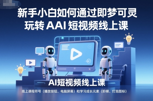 新手小白如何通过即梦可灵玩转AI短视频线上课-旺仔资源库