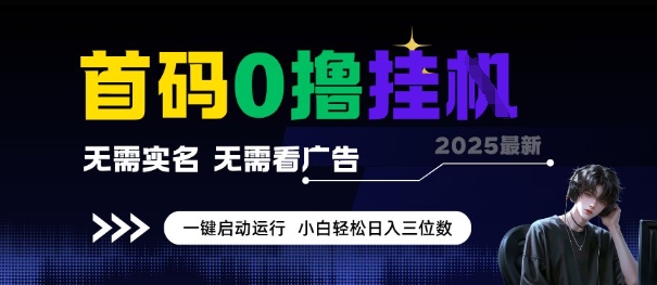 首码0撸全自动挂G项目，无需实名无需看广告，小白轻松日入3位数，多号短阵收益无上限【揭秘】-旺仔资源库