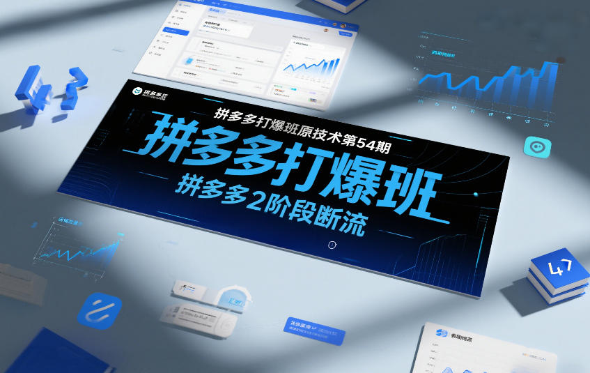 拼多多打爆班原创技术第54期，拼多多2阶段断流-旺仔资源库