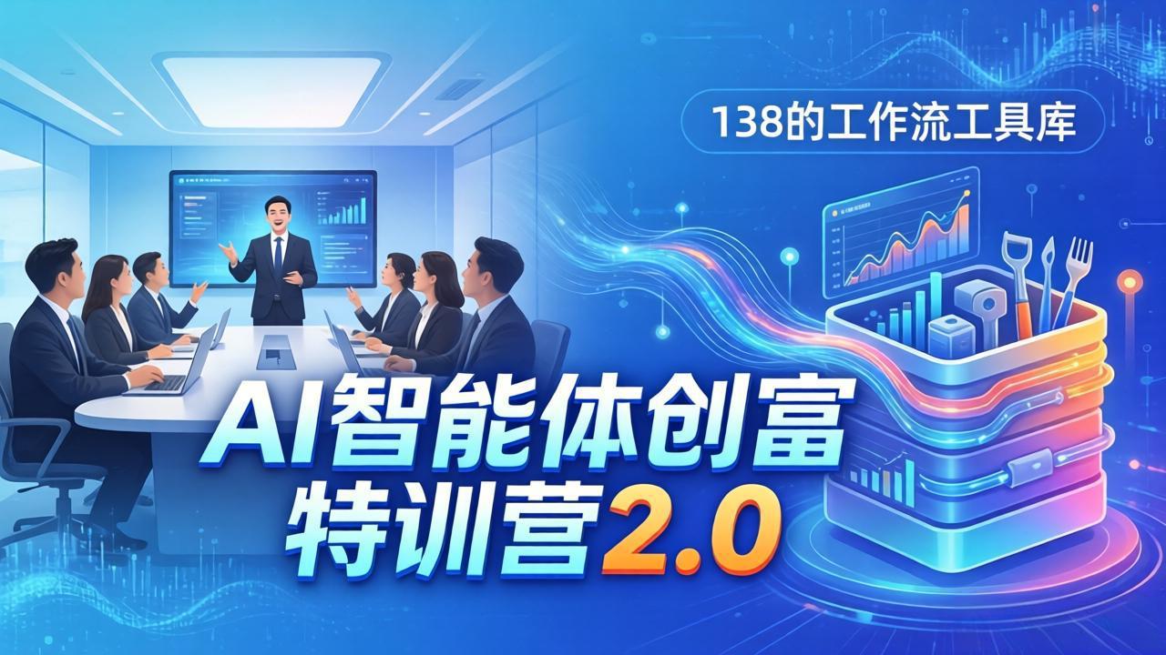AI智能体创富训练营2.0:3天闭门直播+视频课+工具库,从0到1搭建智能体附138个工作流-旺仔资源库