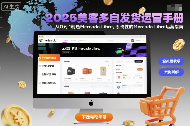 2025美客多自发货运营手册：从0到1精通Mercado Libre，系统性的Mercado Libre运营指南-旺仔资源库