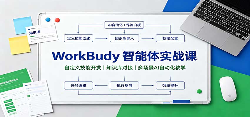 WorkBuddy智能体实战课：自定义技能开发，知识库对接，多场景AI自动化教学-旺仔资源库